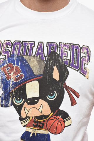 Cotton Crew-neck T-shirt with Print