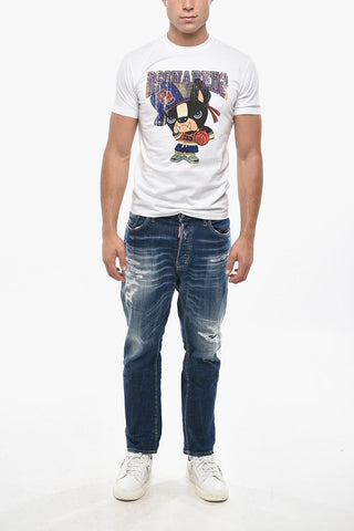 Cotton Crew-neck T-shirt with Print
