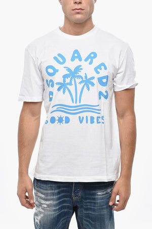 Rundhals-T-Shirt mit Maxi-Frontprint