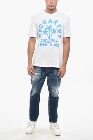 Rundhals-T-Shirt mit Maxi-Frontprint