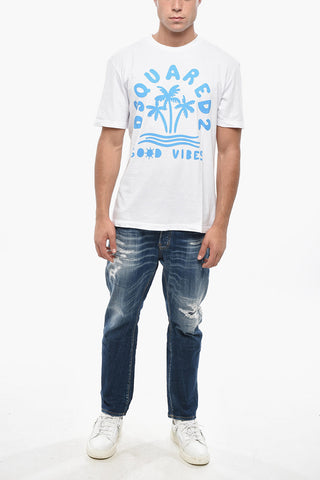 Rundhals-T-Shirt mit Maxi-Frontprint