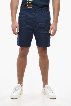 Cotton Gabardine Shorts with Belt Loops