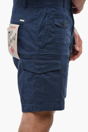 Cotton Gabardine Shorts with Belt Loops