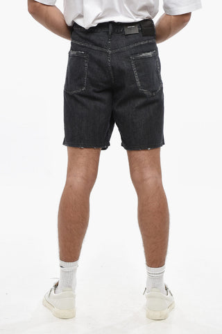 Shorts in Denim a Lavaggio Scuro