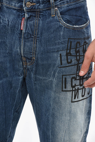 Wide-Leg Jeans BRO Printed