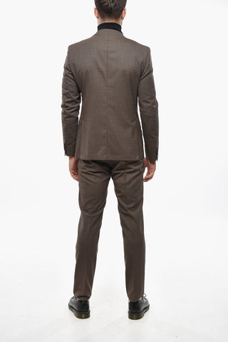 CC COLLECTION Zweiknopf-Anzug RESET mit Micro-Hahnentritt-Muster, zwei Schlitzen, klassischem Revers