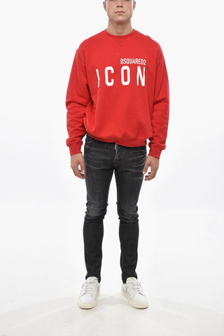 ICON Rundhals-Sweatshirt aus Baumwollfleece
