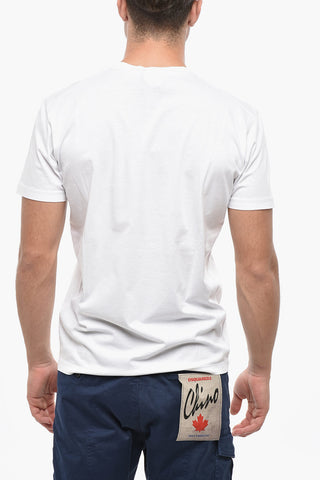 Rundhals-T-Shirt aus Baumwolle mit Logo-Print