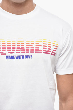 Rundhals-T-Shirt aus Baumwolle mit Logo-Print