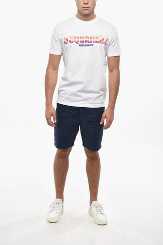 Rundhals-T-Shirt aus Baumwolle mit Logo-Print