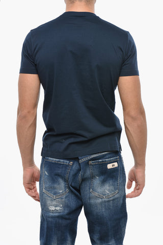T-Shirt Girocollo in Cotone con Stampa