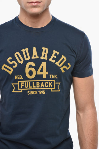 T-Shirt Girocollo in Cotone con Stampa