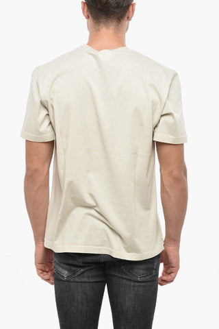 Rundhals-T-Shirt aus Baumwolle mit Print