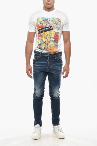 Jeans Regular Fit a Vita Regolare