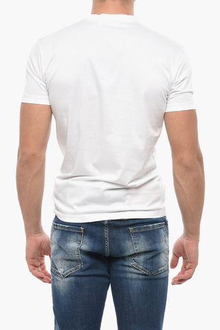 Cotton Crewneck T-Shirt With Print