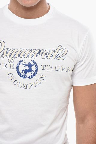 Cotton Crew Neck T-Shirt with Print