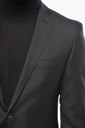 Virgin Wool Suit with Check Pattern