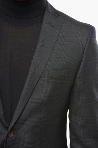 Virgin Wool Suit with Check Pattern