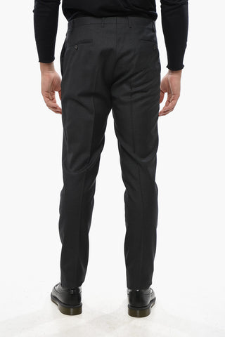 Virgin Wool Suit with Check Pattern