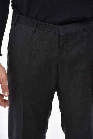 Virgin Wool Suit with Check Pattern