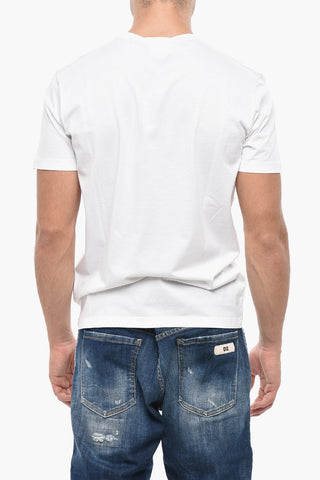 Rundhals-T-Shirt aus Baumwolle mit Print