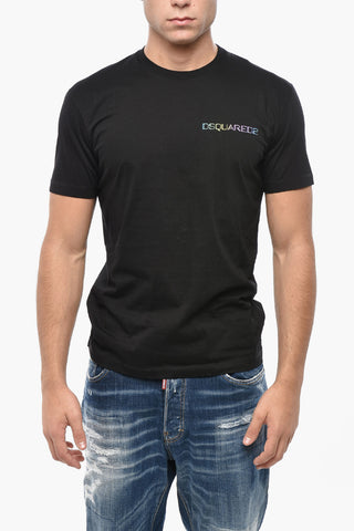Cotton Crewneck T-Shirt With Logo