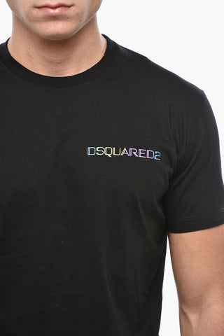 Cotton Crewneck T-Shirt With Logo