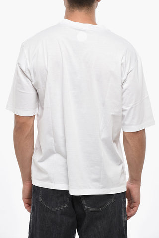 Rundhals-T-Shirt aus Baumwolle mit Print