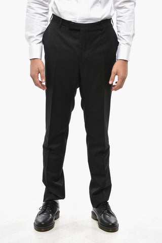 Virgin Wool Tuxedo with Two Vents and Shawl Collar
