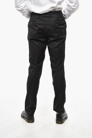 Virgin Wool Tuxedo with Two Vents and Shawl Collar
