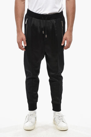 Virgin Wool Trousers with Elastic Waist
