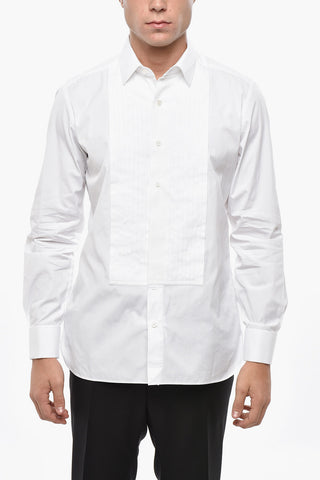 Camicia Tuxedo in Popeline di Cotone con Gemelli