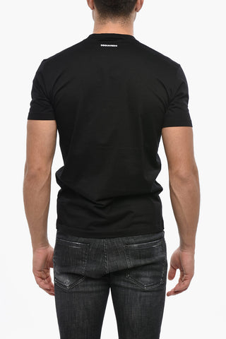 T-Shirt Girocollo in Cotone con Stampa
