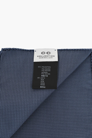 CC COLLECTION Silk-Blend Pocket Square with Micro Motifs