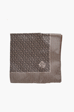 Einstecktuch Aus Seide Mit All-Over-Logo