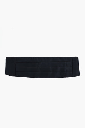 CC COLLECTION Pleated Satin Cummerbund