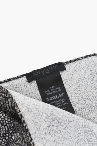 CODE Patterned Pure Silk Pocket Square