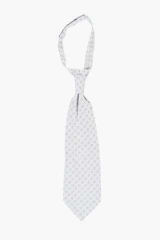 Patterned Silk Ascot Tie with Matching Pocket Square