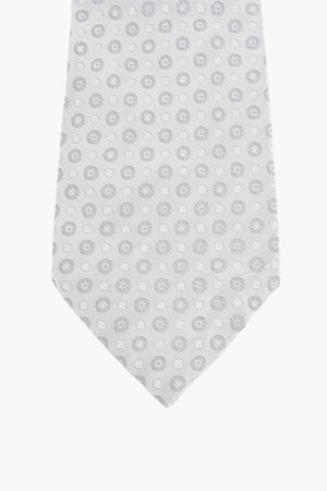 Patterned Silk Ascot Tie with Matching Pocket Square
