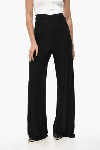 High-waisted Stretch Fabric Palazzo Pants