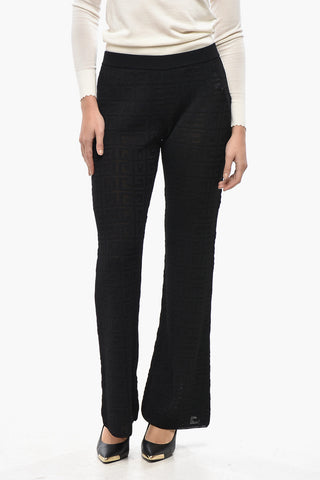 Pantaloni in Maglia con Motivo Monogram