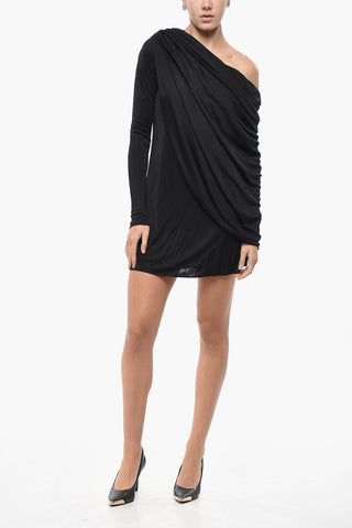 Vestito Drappeggiato in Viscosa
