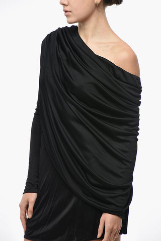Vestito Drappeggiato in Viscosa