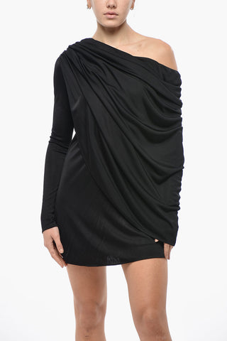 Vestito Drappeggiato in Viscosa