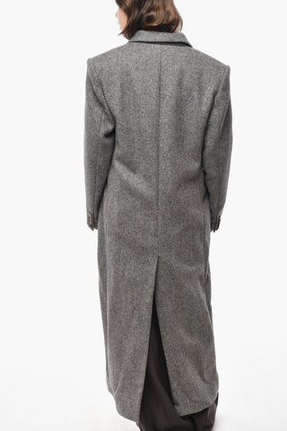 Double-Breasted Coat with Oversized Design