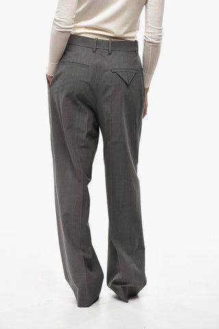 Pantaloni a 2 Pince in Misto Lana