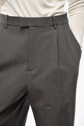 Double-pleated Wool Blend Pants