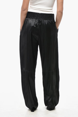 Satin Balloon Pants with Elastic Waistband