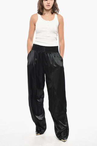 Satin Balloon Pants with Elastic Waistband