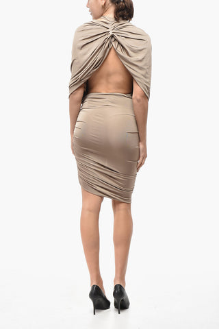 Drapiertes Minikleid mit Cape-Detail